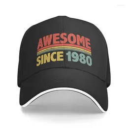 Ball Caps Custom Awesome Sinds 1980 Baseball Cap Voor Mannen Vrouwen Ademend Vintage Retro Stijl In Gift Dad Hat Outdoor
