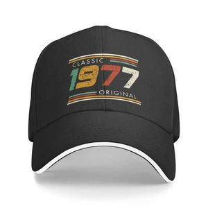 Ball Caps Custom Classic 1977 Anniversaire original d'anniversaire Baseball CAP Men de bonnet Femme Breatte Dad Hat Streetwear T240524