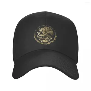 Ball Caps Custom Coase of Arms Mexico Baseball Cap pour hommes femmes respirant le drapeau mexicain SEAL SEAU CHAPE DE PAP