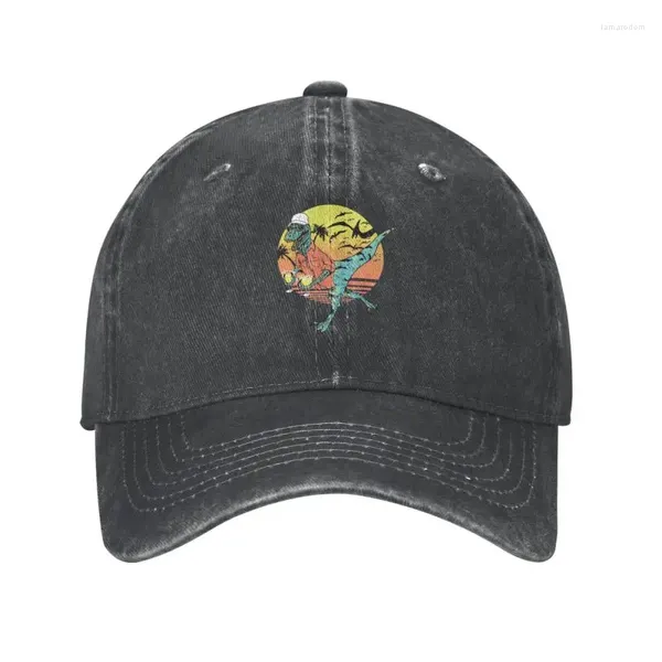 Gorras de bola de algodón personalizado playa vacaciones dinosaurio gorra de béisbol protección solar mujeres hombres ajustable tiranosaurio rex papá sombrero primavera