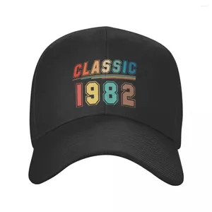 Ball Caps Custom In Classic 1982 Baseball Cap Dames Heren Ademend 40e Verjaardag Trucker Hat Streetwear