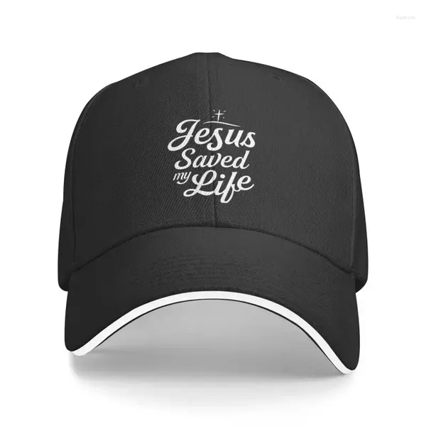 Ball Caps Custom Jésus a sauvé ma vie Baseball Cap Men Femmes Ajustement de papa Ajustement Sports