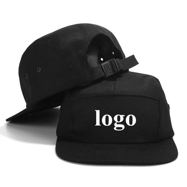 Gorras de béisbol Logotipo personalizado 5 Panel Camp Cap Snapback Sombreros para hombres Paisle Dance Hip Hop Hat Baseball Bone Truck