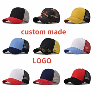 Logotipo de pelota Logotipo personalizado Multicolor clásico Capa de malla Color simple Basebola transpirable Hip Hop Hop Hop Hat Bone Trucker Hats