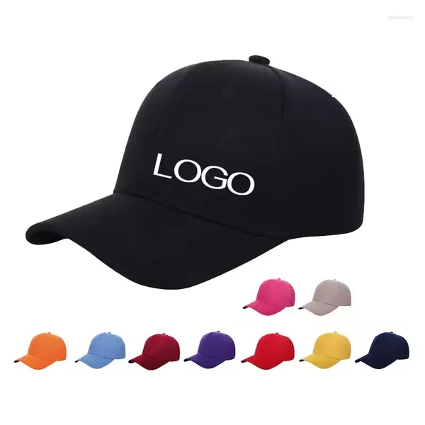 Gorras de bola Logotipo personalizado Gorra de béisbol retro Unisex DIY Diseño Letra Bordado Sombrero Personalizar 6 paneles