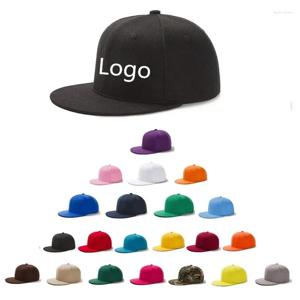 Gorras de bola Logotipo personalizado Sombreros de camionero Snapback Tenis Deporte Bill plano Casquette con