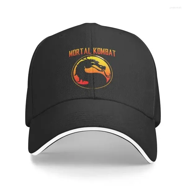 Gorras de bola Custom Mortal Kombat Logo Gorra de béisbol Hip Hop Hombres Mujeres Ajustable 11 Juego de lucha Papá Sombrero Otoño