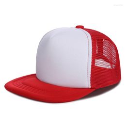 Ball Caps Custom Promotional Blank 5 Pannel Mesh Mesh Flat Brim Snapback Caos Trucker Baseball