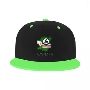 Ball Caps Aangepaste Vaynakh Tsjetsjeense Baseball Cap Platte Outdoor Snapback Mannen Vrouwen Verstelbare Tsjetsjenië Vlag Kaart Hip Hop Hoeden