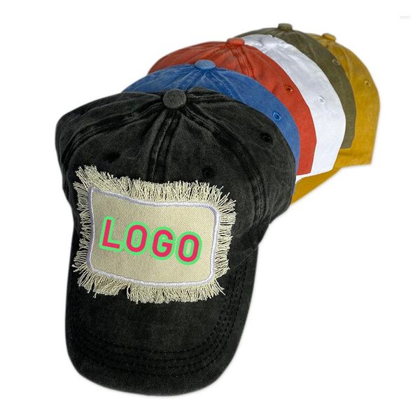 Casquettes de baseball personnalisé Vintage coton lavé pour les femmes Baseball Snapback hommes casquette de soleil Hip Hop papa chapeaux broderie ou impression Logo
