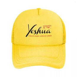 Ball Caps Custom Yeshua Jesus Christian Baseball Cap Dames Heren Verstelbare Trucker Hat Streetwear