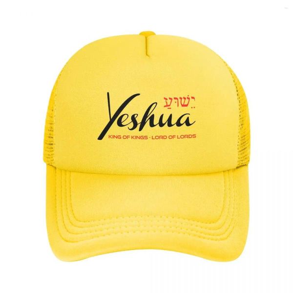 Gorras de bola Custom Yeshua Jesús Christian Gorra de béisbol Mujeres Hombres Ajustable Trucker Hat Streetwear