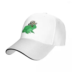 Gorras De Pelo Rana Linda Con Sombrero De Vaquero - Kawaii Cottagecore Estética Froggy Western Rodeo Contry Lover Toad Youth Teen Past Gorra De Béisbol