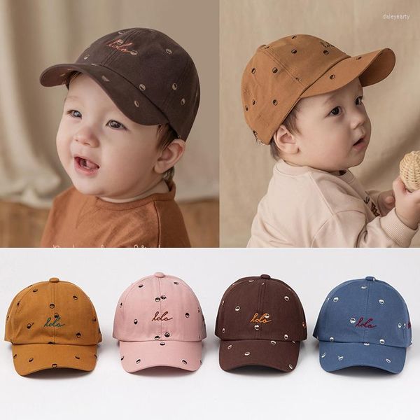 Casquettes de baseball mignon lettre impression bébé chapeau doux coton enfants garçon réglable Baseball garçons filles chapeaux enfants Snapback hip-hop soleil