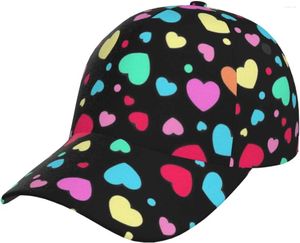 Casquettes de balle mignon coeurs rouges imprimer chapeau saint valentin femmes Baseball papa chapeaux réglable mode casquette de soleil pour femmes hommes