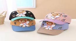 Ball Caps mignon pour tout-petit bébé enfants baseball chapeaux d'automne dessin animé espace ours enfants cape mode ajusté garçon fille snapback hat2038456