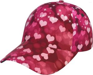 Ball Caps Leuke Valentijnsdag Baseball Cap Unisex Hartprint Mannen Vrouwen Hoed Verstelbaar Voor Valentijnsdag Geschenken