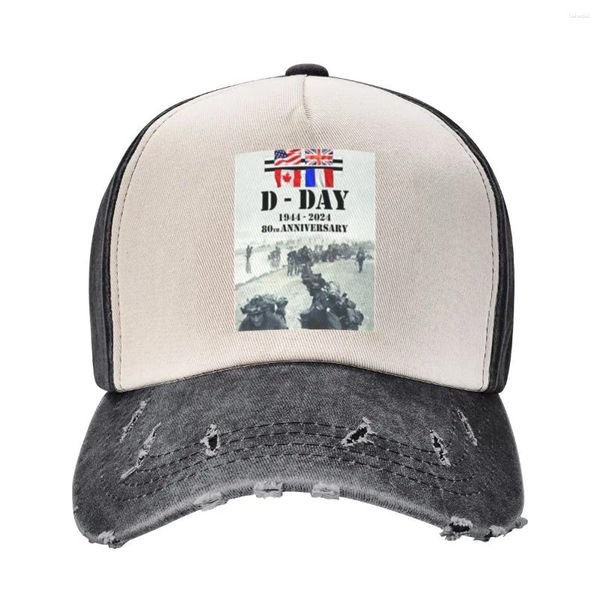 Ball Caps J-Day 6 juin 80e cadeau d'anniversaire cool un chapeau de casquette de baseball lavé