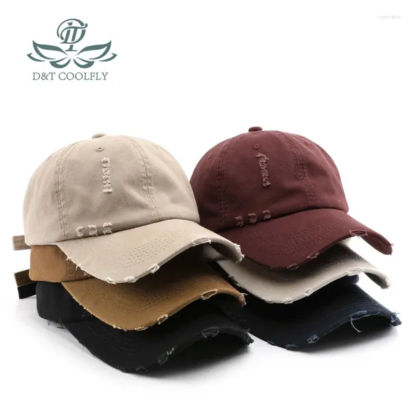 Ball Caps DT 2024 Fashion Baseball Cap Men Femmes Coton solide Coton Matériau Réglable Vintage Simple Protection solaire Brestable