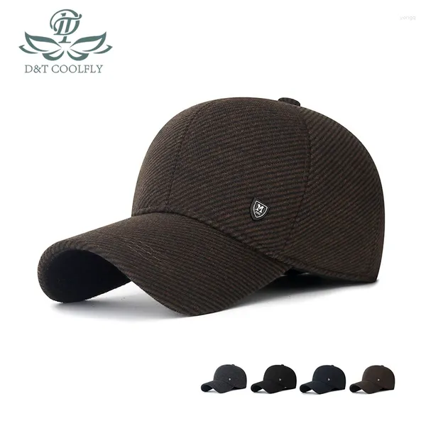 Bola gorra dt 2024 forma de béisbol de moda hombres mujeres vintage 2 protección de oído de estilo material de algodón ajustable mantenimiento cálido sólido