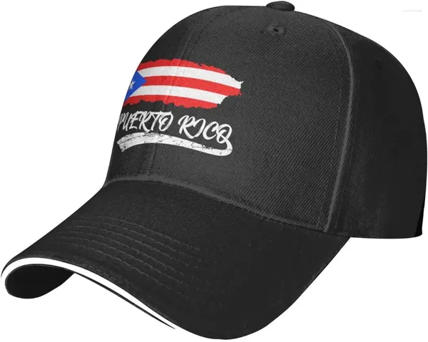 Bola de bolas Dad Hat Flag Puerto Rico Island Mapa Capilla de béisbol para hombres Mujeres Snapback Aldult Brim Casquette Camión