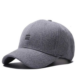 Ball Caps Dads Winter Headwar Mens Warm Filt Sport Hoed Heren Grote wollen honkbalhoed 55-60 cm 60-65cm Q240403