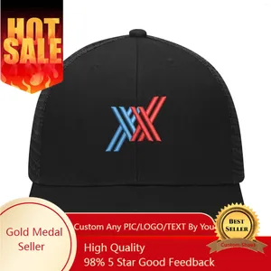 Ball Caps Darling In the Franxx Logo broderie Hat Mens Mens Womens Sports Baseball Chapeaux Hip Hop Mesh Cap Casse d'été Custom Made