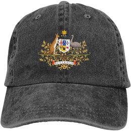Ball Caps Denim Cap Australië Badge Kangoeroe Struisvogel Vlag Papa Baseball Caps Verstelbare Klassieke Sport voor Mannen Vrouwen Hoed 231025