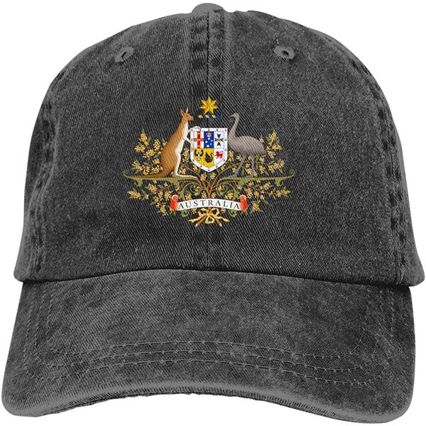 Casquettes de baseball Casquette en jean Australie Badge Kangourou Autruche Drapeau Papa Casquettes de baseball Réglable Sport Classique pour Hommes Femmes Chapeau 231025