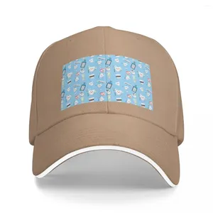 Ball Caps Tandheelkundig Patroon Blauwe Achtergrond Baseball Cap Uv-bescherming Zonnehoed Trucker Hoeden Vizier Mannelijke Dames