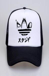 Ball Caps Design Harajuku Hat Cartoon Totoro Spiritered Away Baseball No Faceless Man Snapback Hats Femmes Anime Mesh Trucker CA1213975