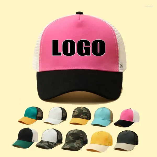 Ball Caps Design Spring Summer 5 Panel Mesh Trucker Cap Women Women Cutomized Logo Impriticing Party Team Sports Riding Men Baseball