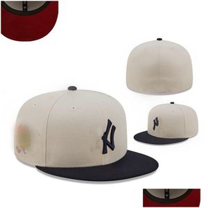 Ball Caps Designer Hat Mens Baseball gemonteerde hoeden klassieke zwarte kleur hiphop chicago sport fl gesloten ontwerp capau stitch hart h dh7h0