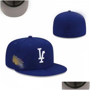 Ball Caps Designer Hat Mens Baseball gemonteerde hoeden klassieke zwarte kleur hiphop chicago sport fl gesloten ontwerp capau hart hustle f dhyqq