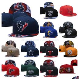 Ball Caps Designer Hoeden Alle Teams Logo Snapbacks Katoen Geborduurd Voetbal Baskball Closed Mesh Flex Mutsen Fisherman Flat Hat Hip Dhv83