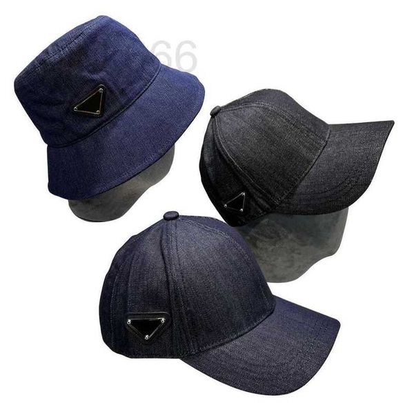 Gorras de béisbol Diseñador Prader Baseball Black / Navy Denim Gorra de fútbol Moda Bucket hats Unisex Fisherman Hat Casquettes de alta calidad Protector solar B1V9