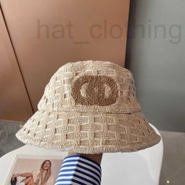 Ball Caps Designer Dames gebreide emmer Fashion Sun Fisher For Men Woman S Beach Hats Bonnet Beanies Straw Hat Baseball Cap 2302084BF Flok