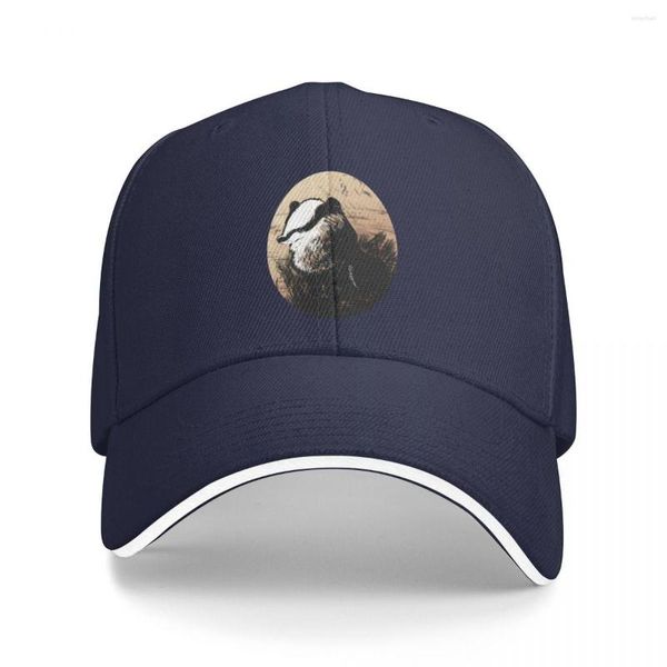 Ball Caps Digital Sketch Of A Badger - Arte y diseños de vida silvestre Gorra de béisbol Anime Hat Hood Hip Hop Mujer Hombre