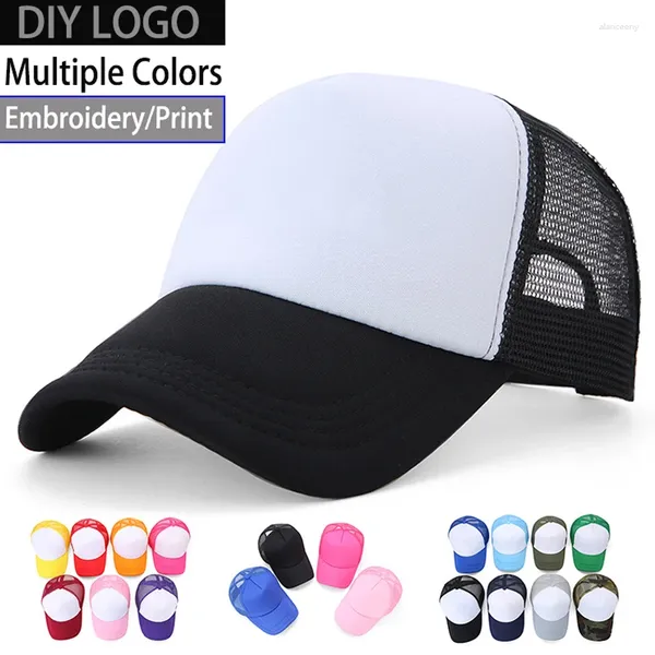 Casquettes de baseball DIY personnalisé imprimé camionneur chapeau en maille unisexe boucle réglable casquette de baseball loisirs sports de plein air pour femmes