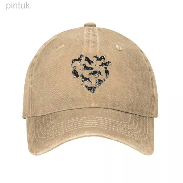 Casquettes de baseball Doberman coeur hommes femmes casquette de Baseball amoureux des chiens mignon Animal en détresse coton chapeaux casquette toutes les saisons voyage réglable chapeaux 24327