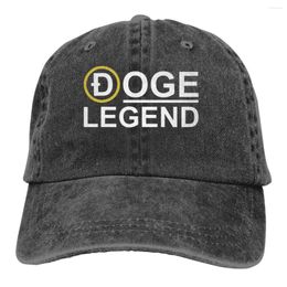 Ball Caps DOGE Legend - Cryptocurrency De Baseball Cap Peaked Capt Sport Unisex Outdoor Custom Dogecoin Digitale Valuta Hoeden