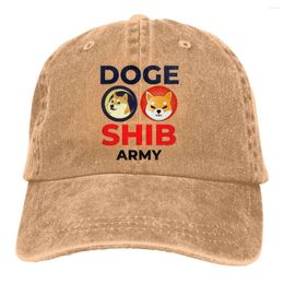 Ball Caps DOGE SHIB De Baseball Cap Peaked Capt Sport Unisex Outdoor Custom Coin Shiba Grappige Crypto-hoeden