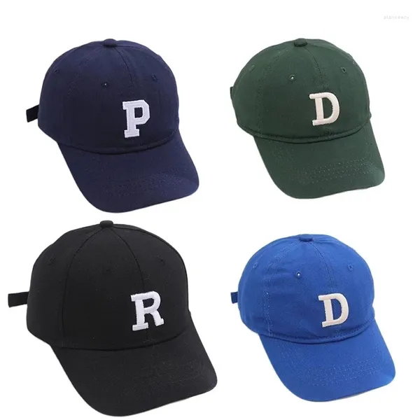 Gorras de bola Doit 2024 Gorra de béisbol para niños para niña Sombreros de niño Protector solar de verano Bebé Casual Hip Hop Sólido P D R Letra Kid 2 a 7 y