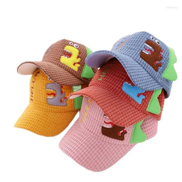 Gorras de bola Doit 2024 Niños Gorra de béisbol Verano Hip Hop Bordado Hola Dinosaurio Niños Sombreros Boy Girls Hat Snapback Gorras