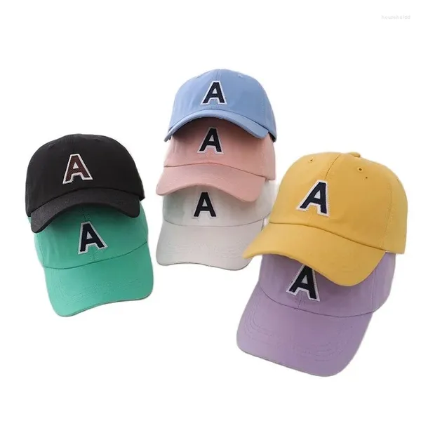 Casquettes de balle Doit 2024 Summer Kid Boy Girl Cap Baseball Chapeaux Big A Lettre Enfant Chapeau de soleil Peakback Âge pour 2 à 8 ans