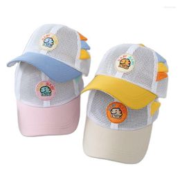 Ball Caps Doit Baby Kind Baseball Cap Zomer Ademend Kleine Dinosaurus Mesh Jongens Meisjes Zonnebrandcrème Hoeden Kids Snapback Hoed Gorras