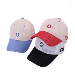 Casquettes de baseball Doit respirant enfant maille casquette de Baseball été Hip Hop ABSMK lettre enfants soleil chapeaux garçons filles bébé Snapback chapeau Gorras