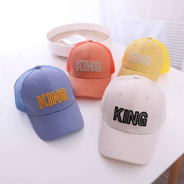 Gorras de béisbol Doit niños gorra de béisbol de malla verano HipHop KING letras chico sombreros de sol niños niñas primavera niño Snapback sombrero Gorras