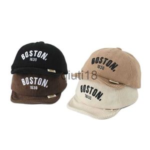 Gorras de bola Doitbest Otoño Niño Gorra de béisbol Boy Girl Boston Letras Soft Brim Winter Baby Kids Snapback Hat Sun Cap para 1 a 4 años x0927