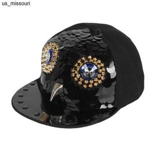 Casquettes de baseball Doitbest Europe Metal Punk Kids Casquettes de baseball rivets Enfants Hip hop Cap snapback caps Garçons Filles Casquette à visière Chapeau parent-enfant J230520